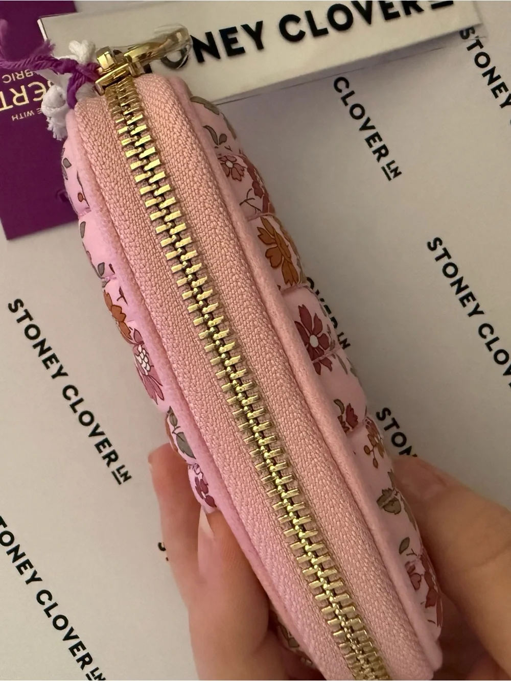 Stoney Clover Lane Liberty Floral Quilted Micro Pouch